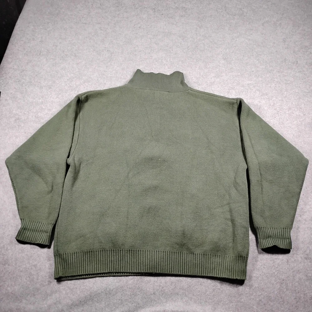 Vintage GAP Men's Large Olive Green Full Zip Cotton Sweater Jacket